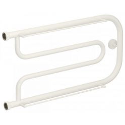 Полотенцесушитель водяной Сунержа Гусли+ 30-4010-3265, высота 32 см, ширина 65 см, боковое подключение 32 см, с 2 полками, цвет матовый белый
