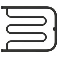 Полотенцесушитель водяной Сунержа Лира+ 15-4011-5065, высота 50 см, ширина 65 см, боковое подключение 50 см, цвет тёмный титан муар