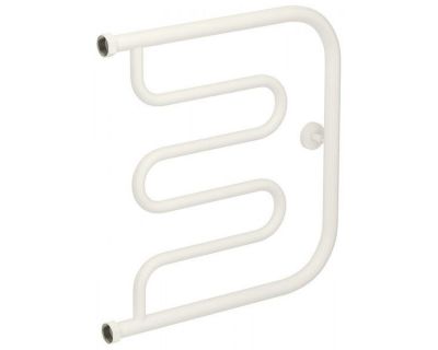 Полотенцесушитель водяной Сунержа Лира+ 30-4011-5050, высота 50 см, ширина 50 см, боковое подключение 50 см, цвет матовый белый