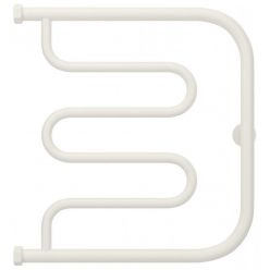 Полотенцесушитель водяной Сунержа Лира+ 30-4011-5050, высота 50 см, ширина 50 см, боковое подключение 50 см, цвет матовый белый