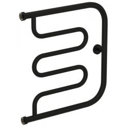 Полотенцесушитель водяной Сунержа Лира+ 31-4011-5050, высота 50 см, ширина 50 см, боковое подключение 50 см, цвет матовый черный