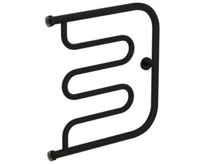 Полотенцесушитель водяной Сунержа Лира+ 31-4011-5050, высота 50 см, ширина 50 см, боковое подключение 50 см, цвет матовый черный