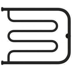 Полотенцесушитель водяной Сунержа Лира+ 31-4011-5065, высота 50 см, ширина 65 см, боковое подключение 50 см, цвет матовый черный