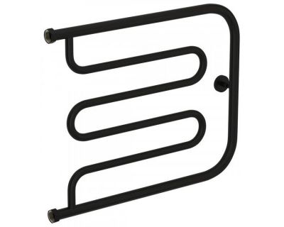 Полотенцесушитель водяной Сунержа Лира+ 31-4011-5065, высота 50 см, ширина 65 см, боковое подключение 50 см, цвет матовый черный