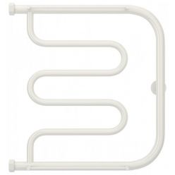 Полотенцесушитель водяной Сунержа Лира+ 12-4012-5050, высота 50 см, ширина 50 см, боковое подключение 50 см, с 2 полками, цвет белый