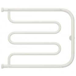 Полотенцесушитель водяной Сунержа Лира+ 12-4012-5065, высота 50 см, ширина 65 см, боковое подключение 50 см, с 2 полками, цвет белый