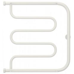 Полотенцесушитель водяной Сунержа Лира+ 12-4012-6060, высота 60 см, ширина 60 см, боковое подключение 60 см, с 2 полками, цвет белый