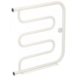 Полотенцесушитель водяной Сунержа Лира+ 12-4012-6060, высота 60 см, ширина 60 см, боковое подключение 60 см, с 2 полками, цвет белый