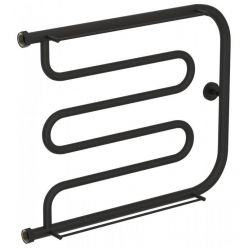 Полотенцесушитель водяной Сунержа Лира+ 15-4012-5065, высота 50 см, ширина 65 см, боковое подключение 50 см, с 2 полками, цвет тёмный титан муар