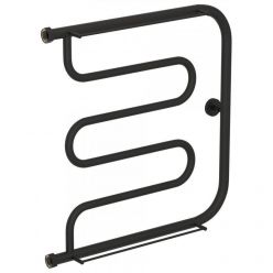 Полотенцесушитель водяной Сунержа Лира+ 15-4012-6060, высота 60 см, ширина 60 см, боковое подключение 60 см, с 2 полками, цвет тёмный титан муар