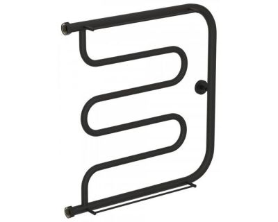 Полотенцесушитель водяной Сунержа Лира+ 15-4012-6060, высота 60 см, ширина 60 см, боковое подключение 60 см, с 2 полками, цвет тёмный титан муар