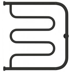 Полотенцесушитель водяной Сунержа Лира+ 15-4012-6060, высота 60 см, ширина 60 см, боковое подключение 60 см, с 2 полками, цвет тёмный титан муар