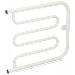 Полотенцесушитель водяной Сунержа Лира+ 30-4012-5065, высота 50 см, ширина 65 см, боковое подключение 50 см, с 2 полками, цвет матовый белый