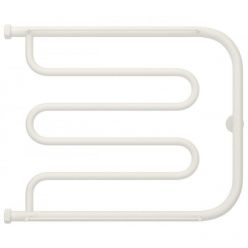 Полотенцесушитель водяной Сунержа Лира+ 30-4012-5065, высота 50 см, ширина 65 см, боковое подключение 50 см, с 2 полками, цвет матовый белый