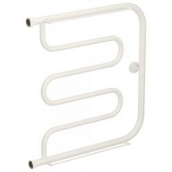 Полотенцесушитель водяной Сунержа Лира+ 30-4012-6060, высота 60 см, ширина 60 см, боковое подключение 60 см, с 2 полками, цвет матовый белый