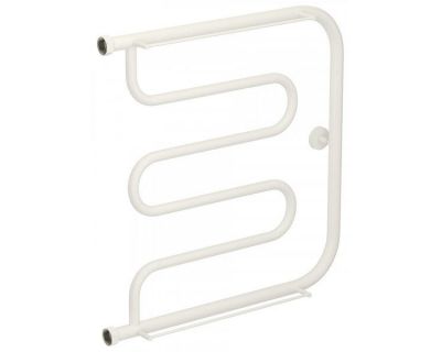 Полотенцесушитель водяной Сунержа Лира+ 30-4012-6060, высота 60 см, ширина 60 см, боковое подключение 60 см, с 2 полками, цвет матовый белый