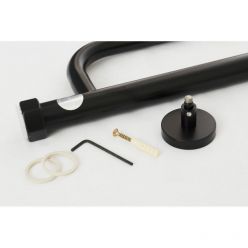 Полотенцесушитель водяной Сунержа Лира+ 31-4012-5050, высота 50 см, ширина 50 см, боковое подключение 50 см, с 2 полками, цвет матовый черный