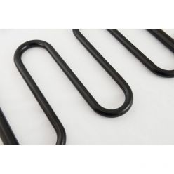 Полотенцесушитель водяной Сунержа Лира+ 31-4012-5050, высота 50 см, ширина 50 см, боковое подключение 50 см, с 2 полками, цвет матовый черный