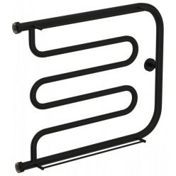 Полотенцесушитель водяной Сунержа Лира+ 31-4012-5065, высота 50 см, ширина 65 см, боковое подключение 50 см, с 2 полками, цвет матовый черный