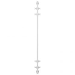 Полотенцесушитель водяной Сунержа Хорда 12-4124-1200, высота 120 см, ширина 20 см, боковое подключение 120 см, цвет белый