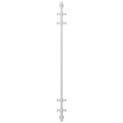 Полотенцесушитель водяной Сунержа Хорда 30-4124-1200, высота 120 см, ширина 20 см, боковое подключение 120 см, цвет матовый белый