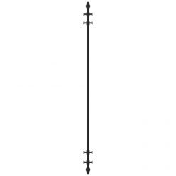 Полотенцесушитель водяной Сунержа Хорда 31-4124-1800, высота 180 см, ширина 20 см, боковое подключение 180 см, цвет матовый черный