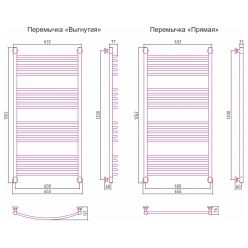 Полотенцесушитель Сунержа Богема+ 1200x600