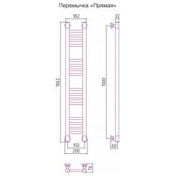 Полотенцесушитель Сунержа Богема+ 1000x150 водяной