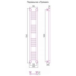 Полотенцесушитель Сунержа Богема+ 1200x150 водяной