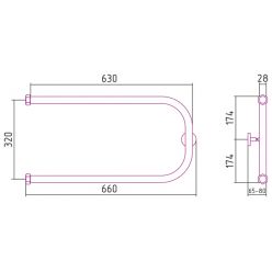 Полотенцесушитель Сунержа П-образный 320х650 водяной
