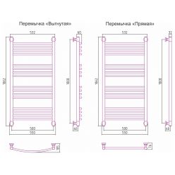 Полотенцесушитель Сунержа Богема+ 1000x500 водяной