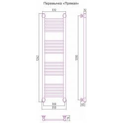Полотенцесушитель Сунержа Богема+ 1200x300 водяной