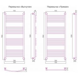 Полотенцесушитель Сунержа Богема+ 1200x500 водяной