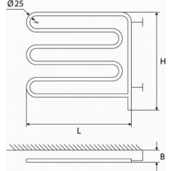 Полотенцесушитель электрический Elonika EE800SLP 80,5x75,5