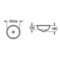 Умывальник Roca Foro Ø36 327880000