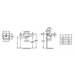 Умывальник Roca The Gap 35 x 32, 327479000