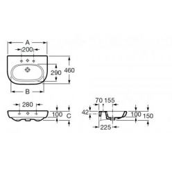 Умывальник Roca Meridian 55x46, 327243000