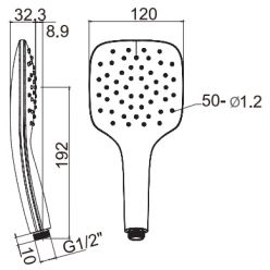 Ручной душ Ravak Air 959,10, 1 режим, белый