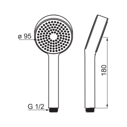 Ручной душ Oras Apollo 254020