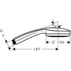 Ручной душ Hansgrohe Croma 100 1jet 28580000