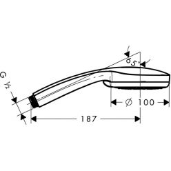 Ручной душ Hansgrohe Croma 100 Vario 28535000