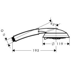 Ручной душ Hansgrohe Raindance Classic 100 Air 3jet 28548000