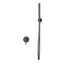 Смеситель Whitecross Y gunmetal YSET02GM для душа, с душевым гарнитуром, цвет оружейная сталь