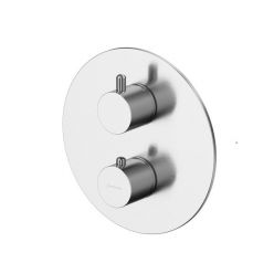 Смеситель Whitecross Y brushed nickel Y1236NIB для душа, термостатический, на 2 потребителя, цвет никель брашированный