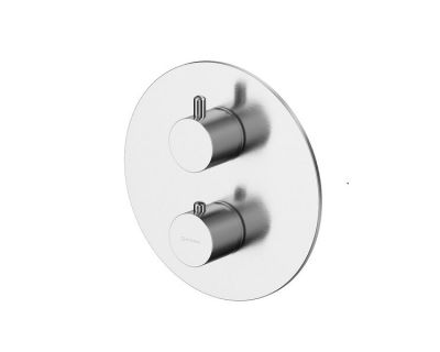 Смеситель Whitecross Y brushed nickel Y1236NIB для душа, термостатический, на 2 потребителя, цвет никель брашированный