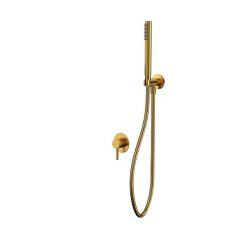 Смеситель Whitecross Y brushed gold YSET02GLB для душа, с душевым гарнитуром, цвет брашированное золото