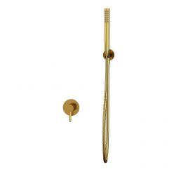 Смеситель Whitecross Y brushed gold YSET02GLB для душа, с душевым гарнитуром, цвет брашированное золото