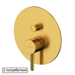 Смеситель Whitecross Y brushed gold Y1235GLB для душа, цвет брашированное золото