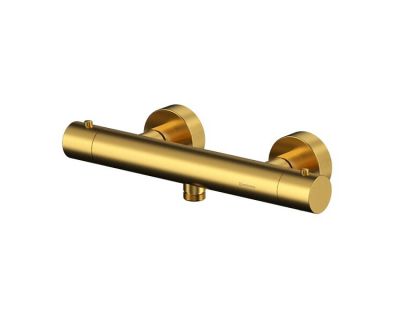 Смеситель Whitecross Y brushed gold Y1246GLB для душа, термостатический, на 1 потребителя, цвет брашированное золото