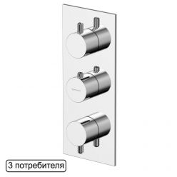 Смеситель Whitecross Y chrome Y1238CR для душа, термостатический, на 3 потребителя, цвет хром